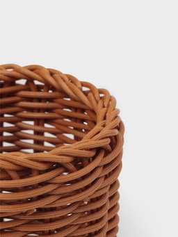 Подставка для столовых приборов Доляна, d=9.5, h=13, пластик, коричневая