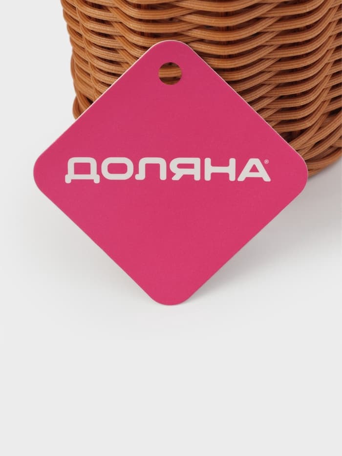 Подставка для столовых приборов Доляна, d=9.5, h=13, пластик, коричневая