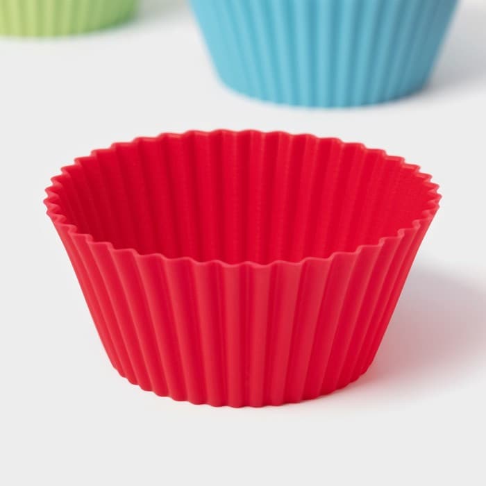 Форма для выпечки Доляна «Силикон плюс», 35×26.5×2.5 см, 12 ячеек, силиконовые вкладки, антипригарное покрытие, формочки, МИКС