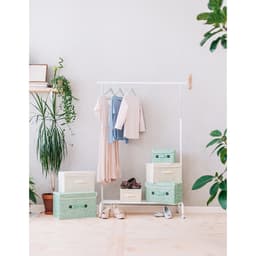 Короб стеллажный для хранения с крышкой Доляна «Алва», 26×20×15 см, бежевый