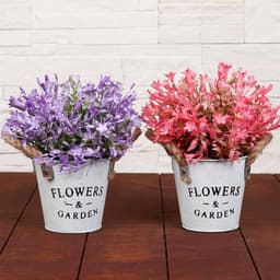 Искусственный цветок в горшке «Садовый рай», колокольчики, 11×20 см, МИКС