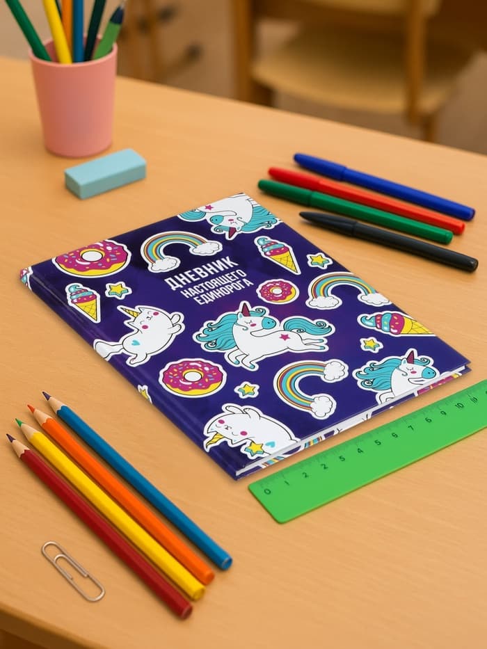 Дневник школьный для 5-11 классов, «Единорог 2», твёрдая обложка 7БЦ, глянцевая ламинация, 48 листов