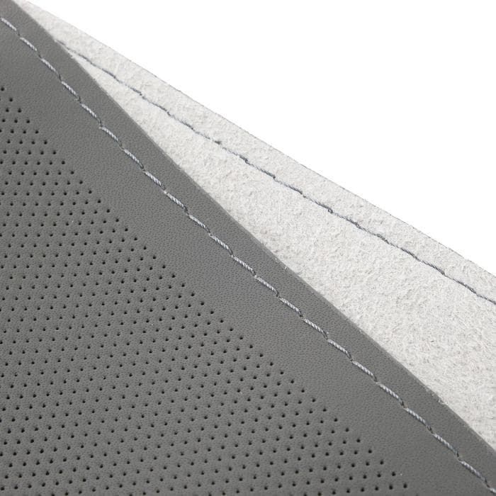 Оплетка на руль Cartage, 38 см, кожа PU, антискользящая, серый