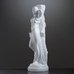 Фигура с кашпо «Гречанка», 40×30×88 см, 900 мл, гипс, белая