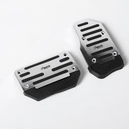 Накладки на педали Cartage, антискользящие, хром, набор 2 шт.