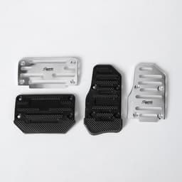 Накладки на педали Cartage, антискользящие, хром, набор 2 шт.