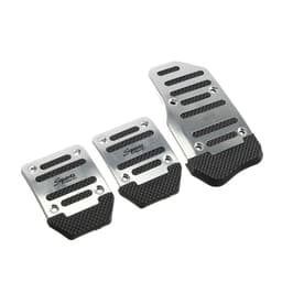 Накладки на педали Cartage, антискользящие, хром, набор 3 шт.