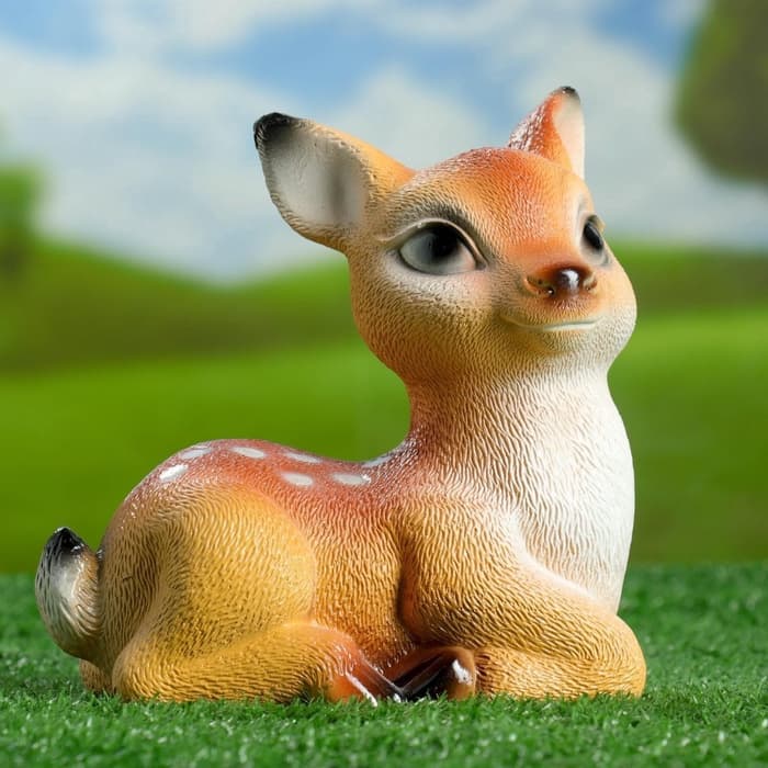 Садовая фигура из гипса «Оленёнок», 17×10×16 см