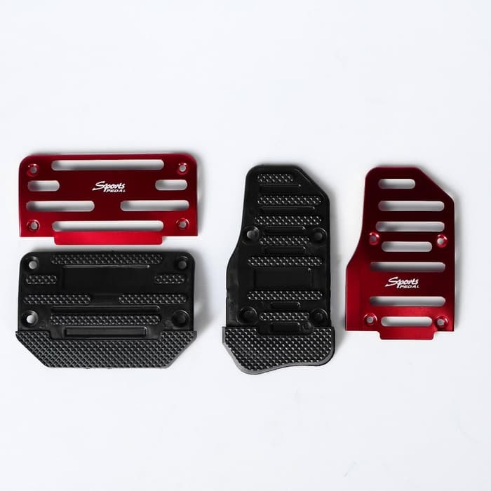 Накладки на педали Cartage, антискользящие, красный, набор 2 шт.