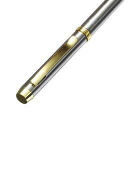 Ручка подарочная Calligrata «Проект», шариковая, поворотная, в футляре кожзам, корпус серебристый с золотым