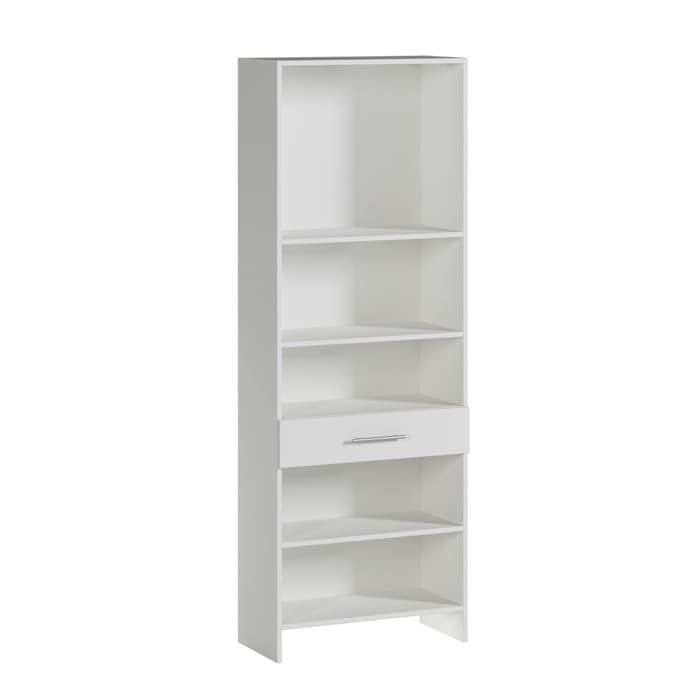 Шкаф - пенал напольный для ванной комнаты «Клик Мебель», 650×300×1850 мм, цвет белый/дуб сонома