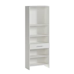 Шкаф - пенал напольный для ванной комнаты «Клик Мебель», 650×300×1850 мм, цвет белый/дуб сонома