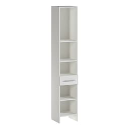 Шкаф - пенал напольный для ванной комнаты «Клик Мебель», 300×300×1850 мм, цвет белый/дуб сонома