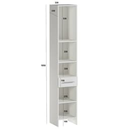 Шкаф - пенал напольный для ванной комнаты «Клик Мебель», 300×300×1850 мм, цвет белый/дуб сонома