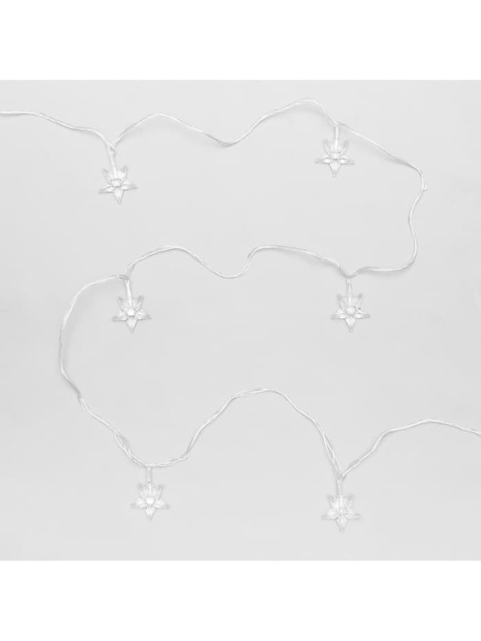 Гирлянда «Нить» 5 м с насадками «Звезда средняя», IP20, прозрачная нить, 20 LED, свечение мульти (RG/RB), мигание, 220 В