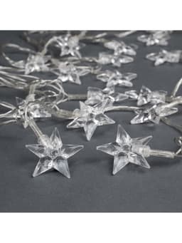 Гирлянда «Нить» 5 м с насадками «Звезда средняя», IP20, прозрачная нить, 20 LED, свечение мульти (RG/RB), мигание, 220 В