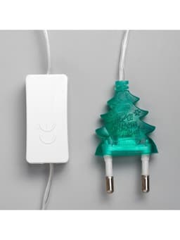 Гирлянда «Нить» 5 м с насадками «Звезда в крапинку», IP20, прозрачная нить, 20 LED, свечение мульти (RG/RB), мигание, 220 В