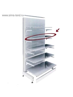 Полка для стеллажа, 50×90 см, перфорированная, шаг 2.5 см, белая