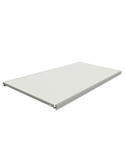 Полка для стеллажа, 40×125 см, перфорированная, шаг 2.5 см, белая