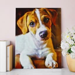 Алмазная мозаика с частичным заполнением на подрамнике «Пёс», 30×40 см