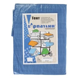 Тент защитный, 6×4 м, плотность 60 г/м², УФ, люверсы шаг 1 м, МИКС