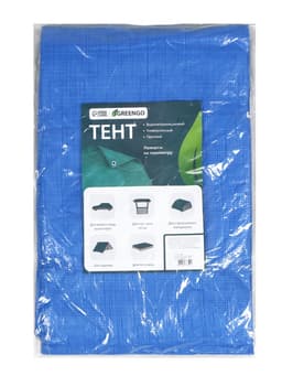 Тент защитный, 6×4 м, плотность 60 г/м², УФ, люверсы шаг 1 м, МИКС