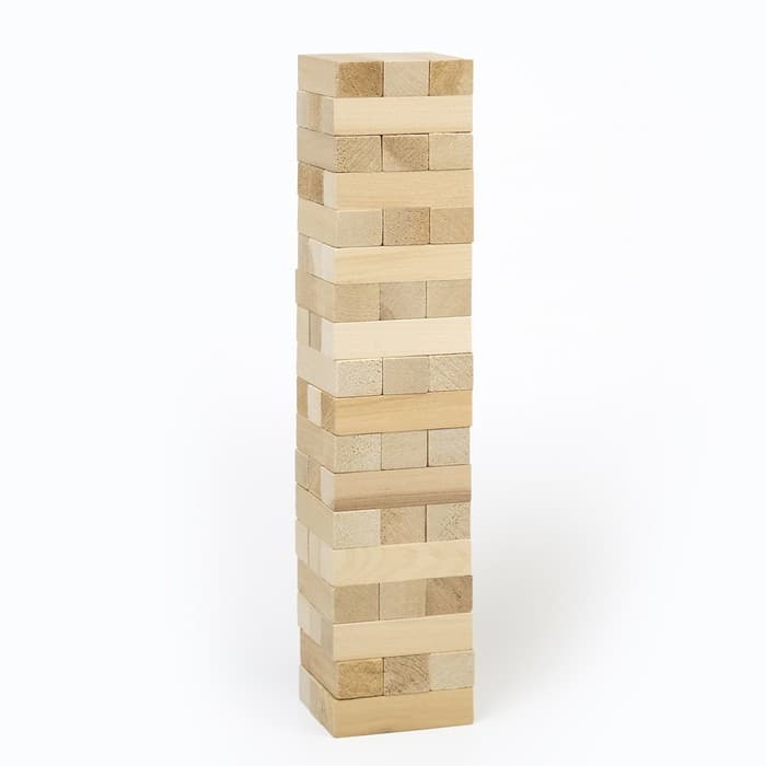 Падающая башня дженга, настольная игра Задира-плюс «Березка» макси, 54 бруска