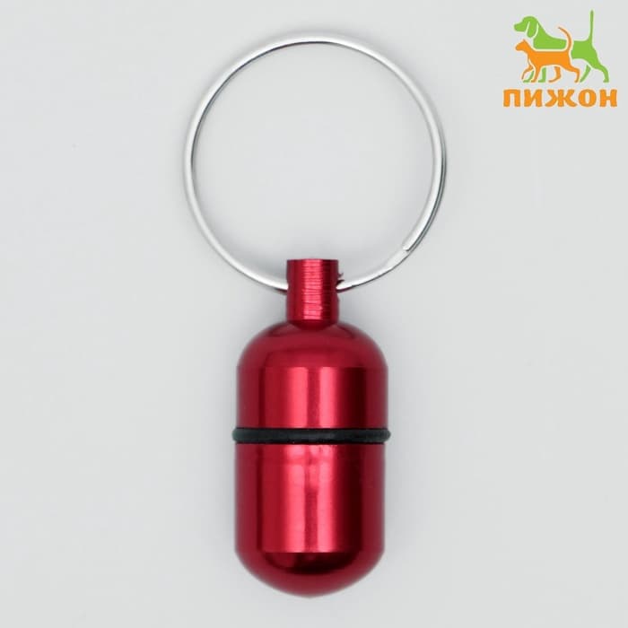 Адресник-капсула под записку, 2.2×1.3 см, фасовка 6 шт., металл, цвет МИКС