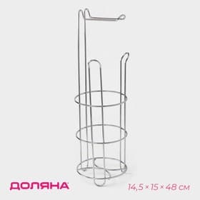 Держатель - стойка для туалетной бумаги Доляна, 14.5×15×48 см
