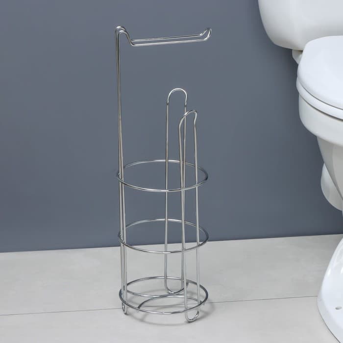 Держатель - стойка для туалетной бумаги Доляна, 14.5×15×48 см