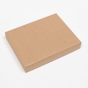 Коробка сборная без печати крышка-дно бурая без окна 26×21.5×4 см