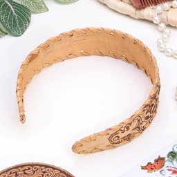 Ободок для волос «Орнамент», береста