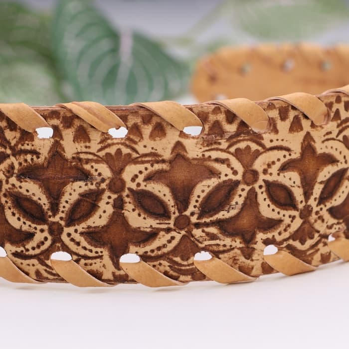 Ободок для волос «Орнамент», береста