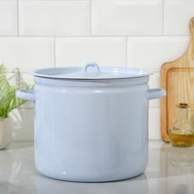 Кастрюля эмалированная, 12 л, d=28 см, с крышкой, без деколи, МИКС