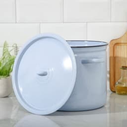 Кастрюля эмалированная, 12 л, d=28 см, с крышкой, без деколи, МИКС