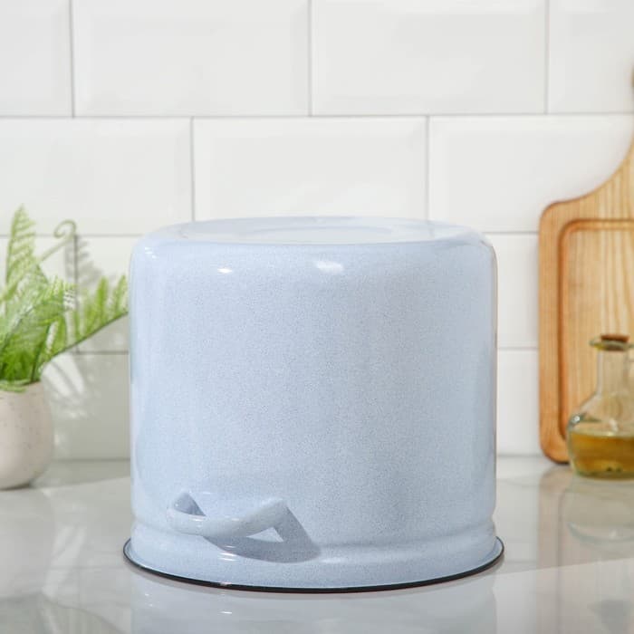 Кастрюля эмалированная, 12 л, d=28 см, с крышкой, без деколи, МИКС