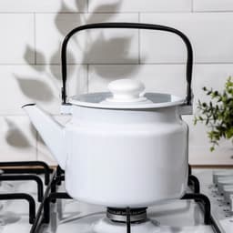 Чайник, 2 л, эмалированная сталь, белый