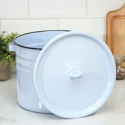 Ведро цилиндрическое эмалированное, 9 л, с крышкой, МИКС