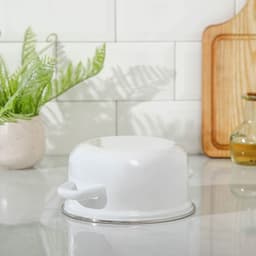 Кастрюля эмалированная, 1.5 л, d=16 см, с крышкой, без деколи, белая