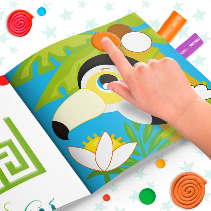 Аппликации пластилином «Джунгли», 12 стр.