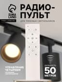 Радиопульт для трековых светильников, 2400 МГц, 50 м, 4 группы, диммер, смена оттенка, белый