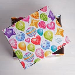 Коробка подарочная складная, упаковка, «Яркие шары», 31×25.5×16 см