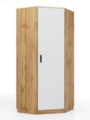 Шкаф угловой «Клик Мебель», 900×900×2100 мм, цвет дуб вотан/белый