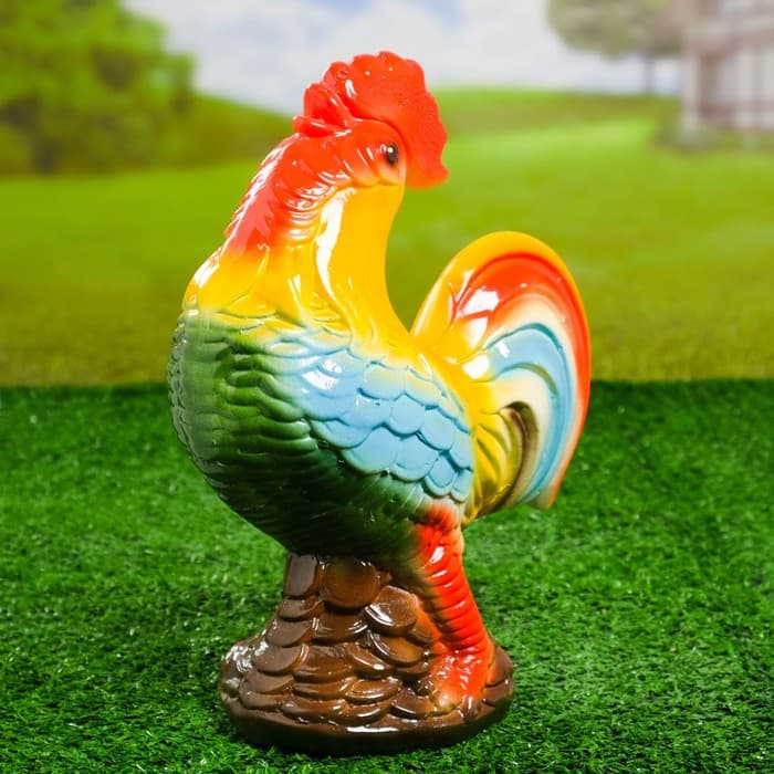Садовая фигура из гипса «Петух Петя», 24×13×28 см