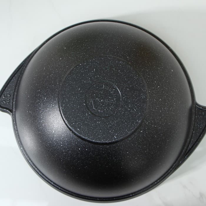 Казан KUKMARA, 3.5 л, литые ручки, антипригарное покрытие, стеклянная крышка, литой алюминий, серый