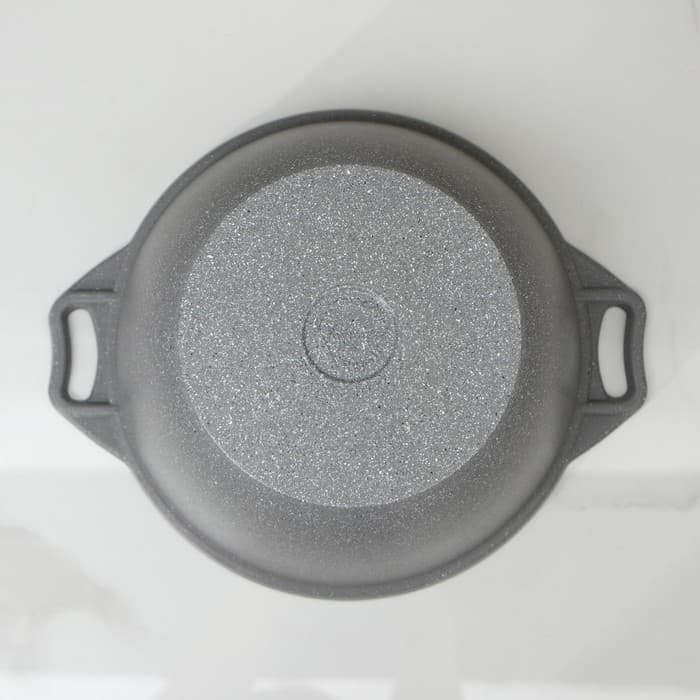 Кастрюля KUKMARA «Мраморная», 4 л, d=26 см, h=14 см, стеклянная крышка, антипригарное покрытие, литой алюминий, серая