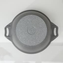 Кастрюля KUKMARA «Мраморная», 4 л, d=26 см, h=14 см, стеклянная крышка, антипригарное покрытие, литой алюминий, серая