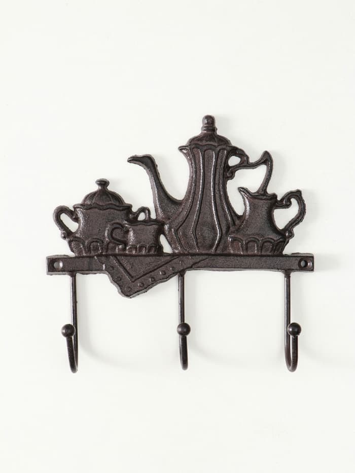 Настенные крючки декоративные «Чаепитие», чугун, 18×20×5.5 см