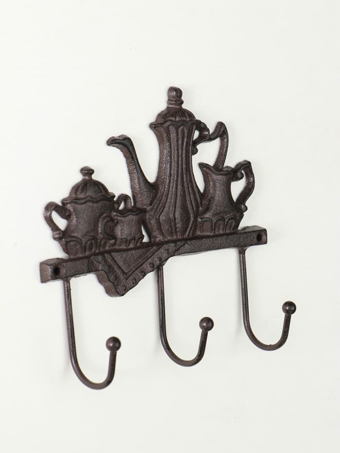 Настенные крючки декоративные «Чаепитие», чугун, 18×20×5.5 см