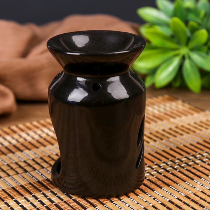 Аромалампа для эфирных масел «Веточка с листьями», керамика, 11×7×7 см, МИКС